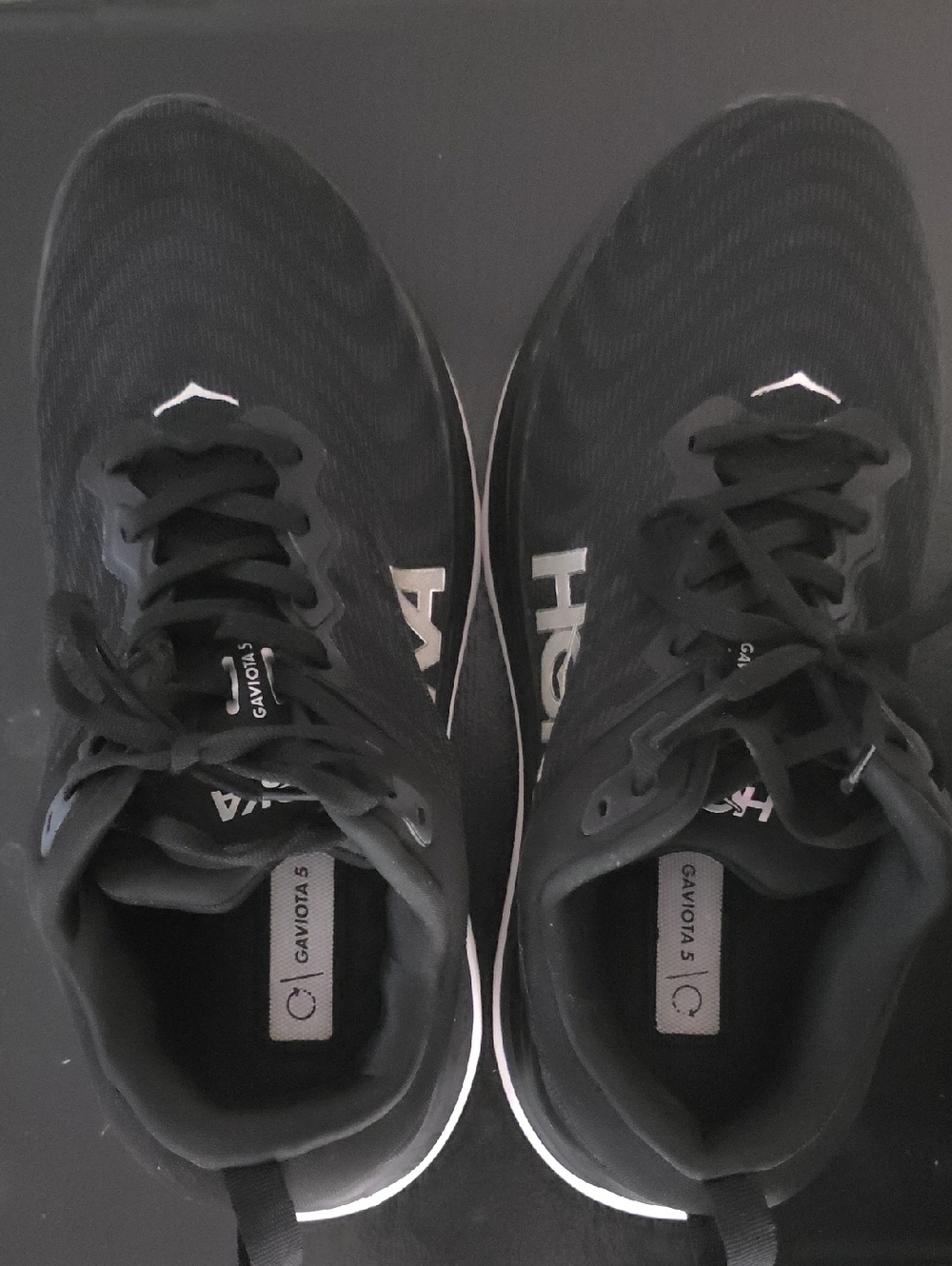 Hoka Gaviota 5 Black White Athletic Shoes